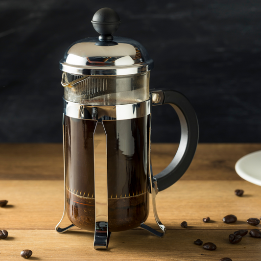 French Press on a Table