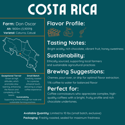 Costa Rica Don Oscar 1800 - Fruit, Chocolate, Honey